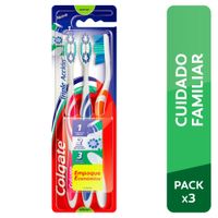 Cepillo Dental Medio Triple Acción Pack 3 unid