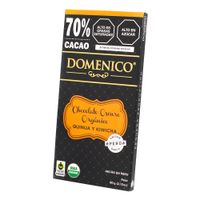 Chocolate Oscuro 70% Cacao Quinua y Kiwicha Domenico Tableta 60 g