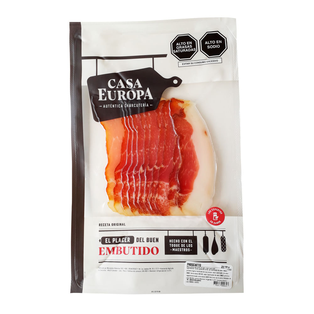 Prosciutto Casa Europa Paquete 100 g