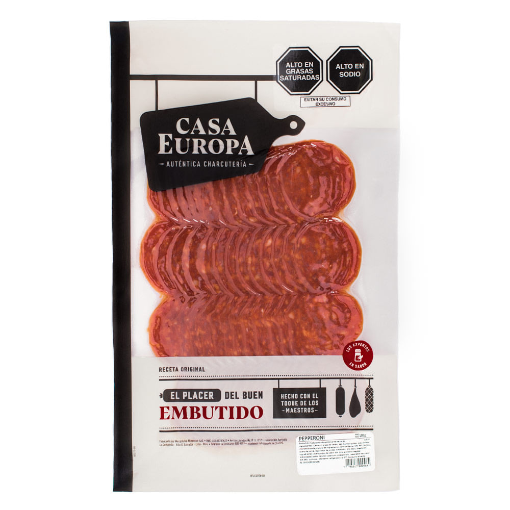 Pepperoni Casa Europa Paquete 150 g