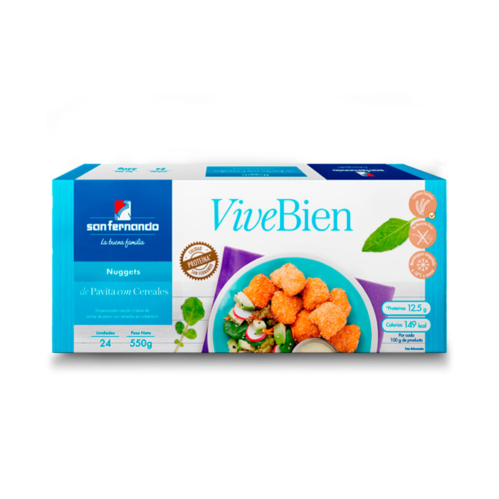 Nuggets de Pavita con Cereales San Fernando 24un 550g