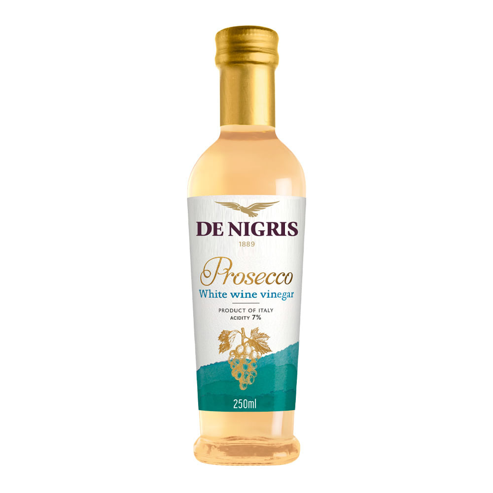 Vinagre de Vino Blanco Prosecco De Nigris Botella 250 ml