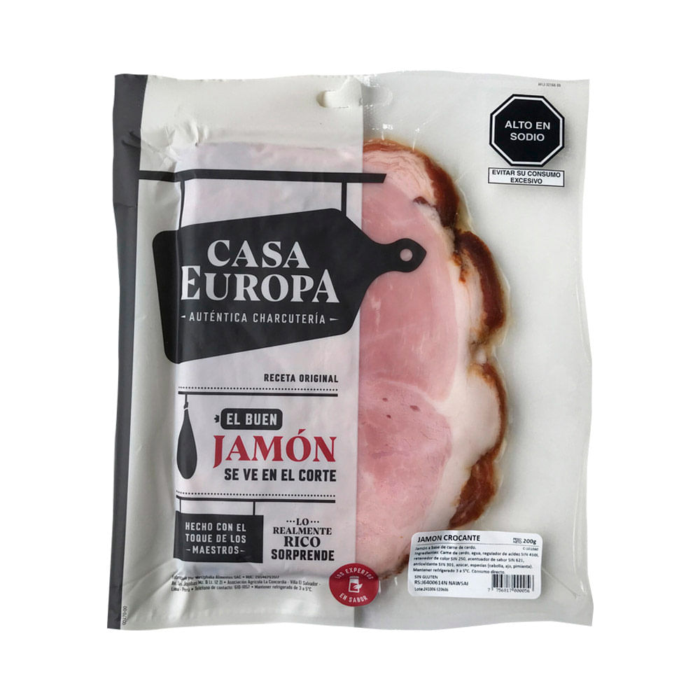 Jamón Crocante Casa Europa Paquete 200 g