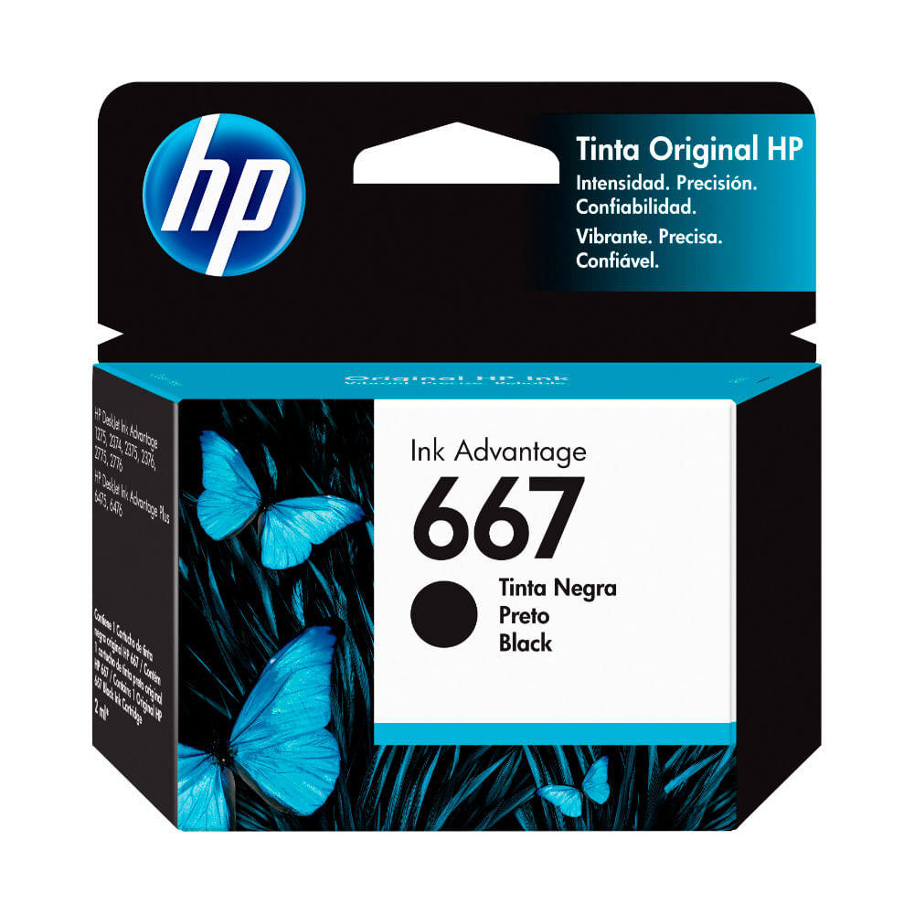 Hp Cartucho de Tinta HP667 Negro