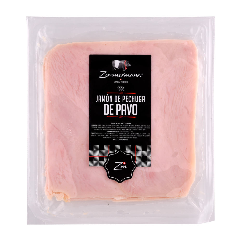 Jamón de Pechuga de Pavo Zimmermann Paquete 150 g