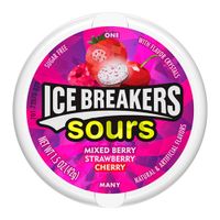 Caramelos Sin Azúcar Frutos Rojos Icebreakers Sours Dispensador 42g