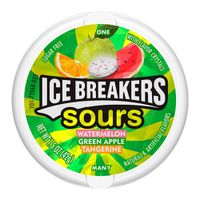 Caramelos Sin Azúcar Frutas Tropicales Icebreakers Sours Dispensador 42 g