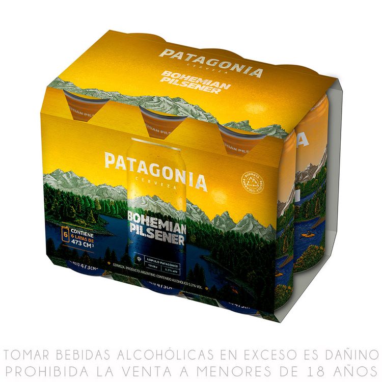 Cerveza Bohemian Pilsener Patagonia Lata 473 Ml Pack 6 Unid - Wong