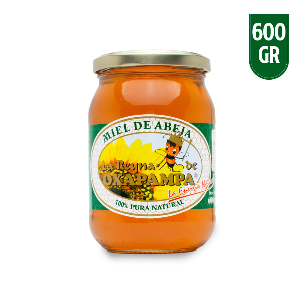 Miel de Abeja La Reyna de Oxapampa Frasco 600 g