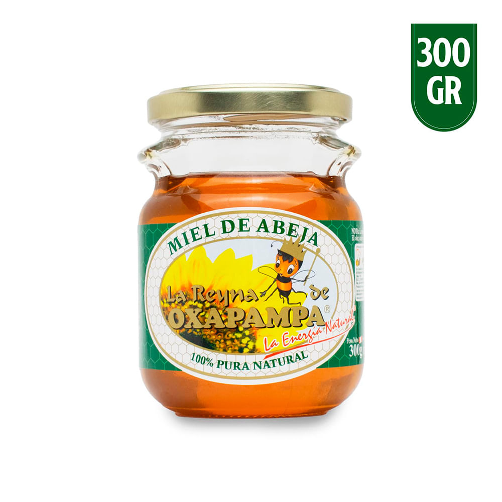 Miel de Abeja La Reyna de Oxapampa Frasco 300 g