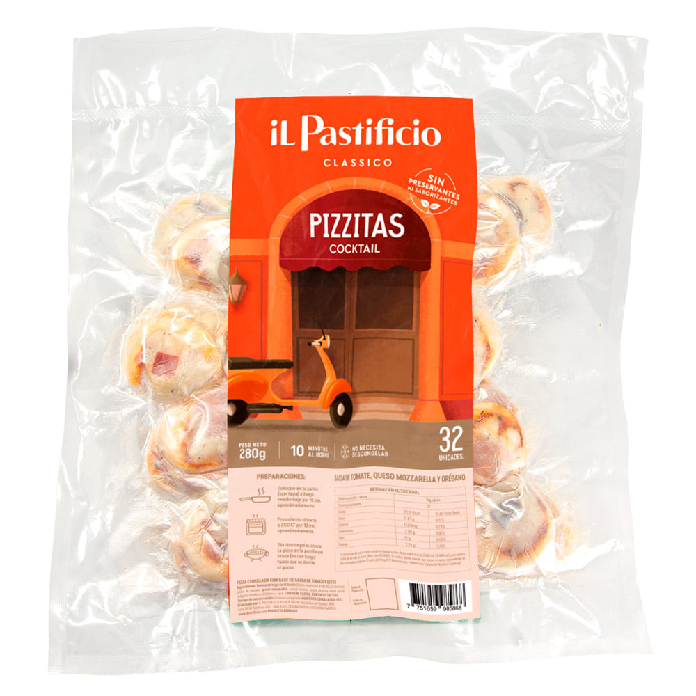 Pizza Cocktail iL Pastificio Bolsa 32 Unid