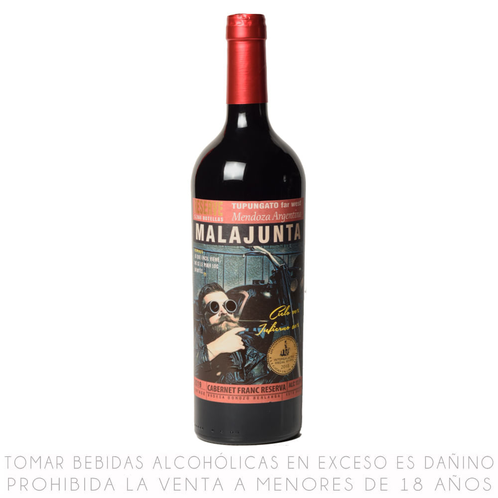 Vino Tinto Cabernet Franc Reserva Malajunta Botella 750ml