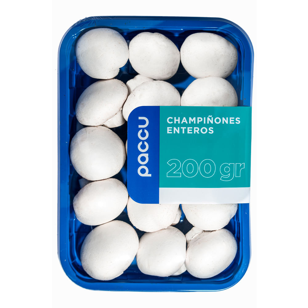 Champiñones Enteros Paccu Bandeja 200g