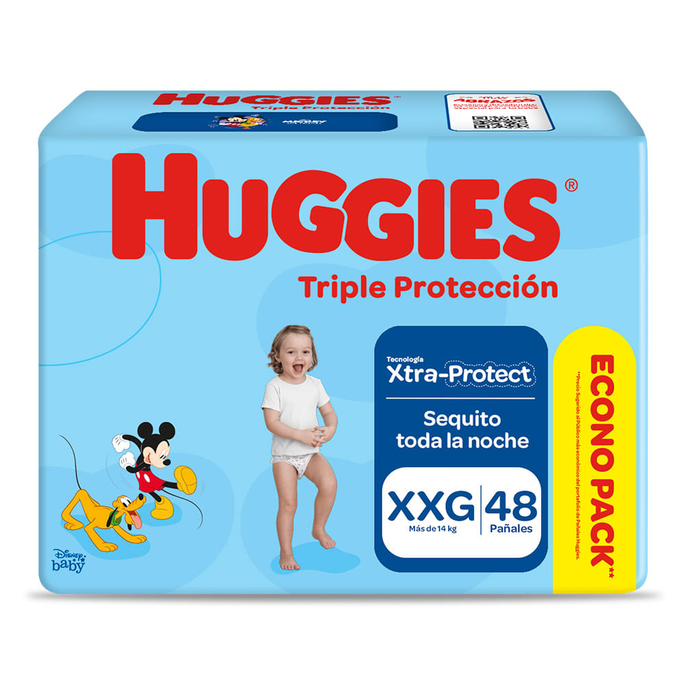 Panales Para Bebe Huggies Triple Proteccion Talla Xxg Paquete 48 Unid Metro