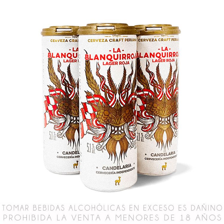 Cerveza-Artesanal-Lager-La-Blanquirroja-Candelaria-Lata-355-ml-Pack-4-unid-1-151770406
