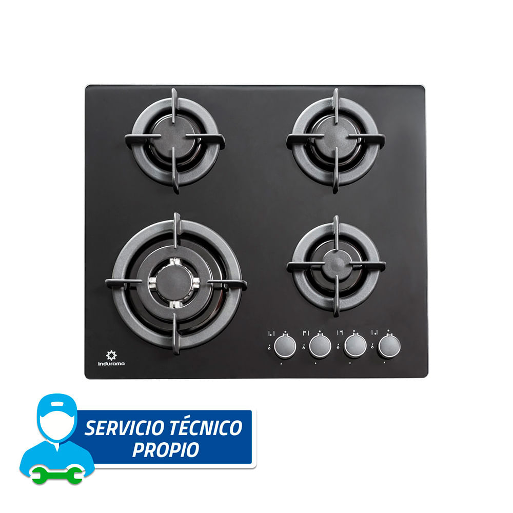 Cocina Encimera Indurama EGI-604VDNEG 4 Quemadores