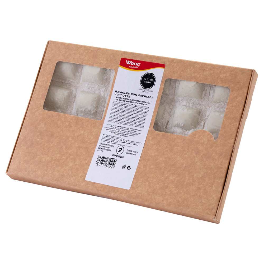 Ravioles de Ricotta y Espinaca Wong 24un