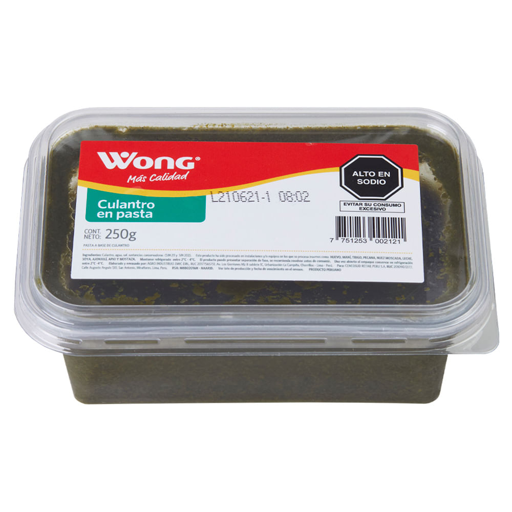 Culantro en Pasta Wong Pote 250 g