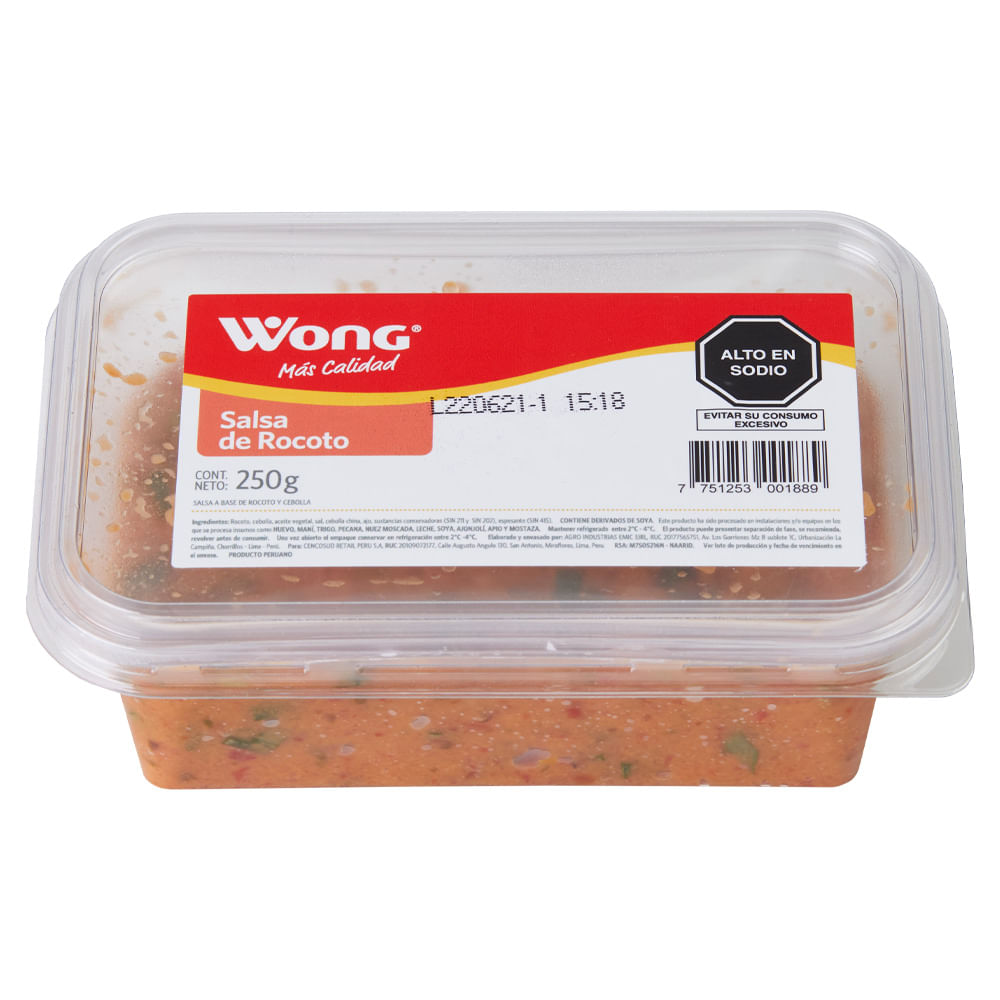 Salsa de Rocoto Wong Pote 250 g