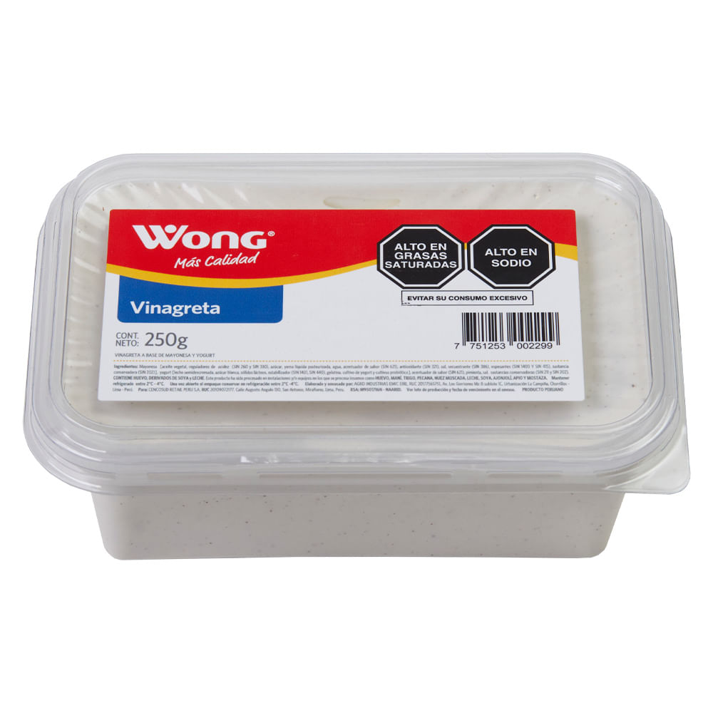 Vinagreta Clásica Wong Pote 250 g
