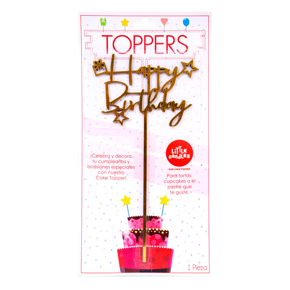 Little Candles Cake Topper Happy Birthday