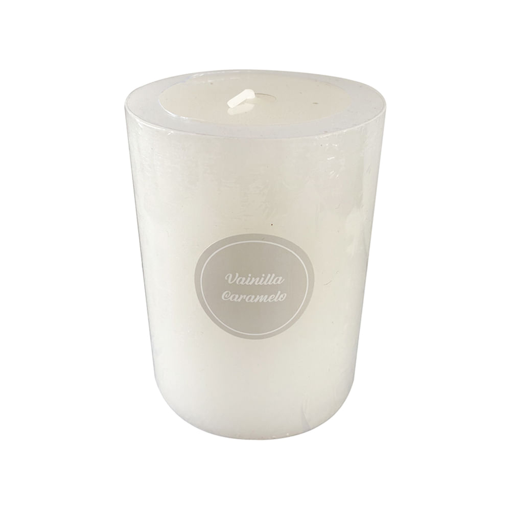 Vela Krea Aromática Pilar 9 cm Vainilla Caramelo Blanco