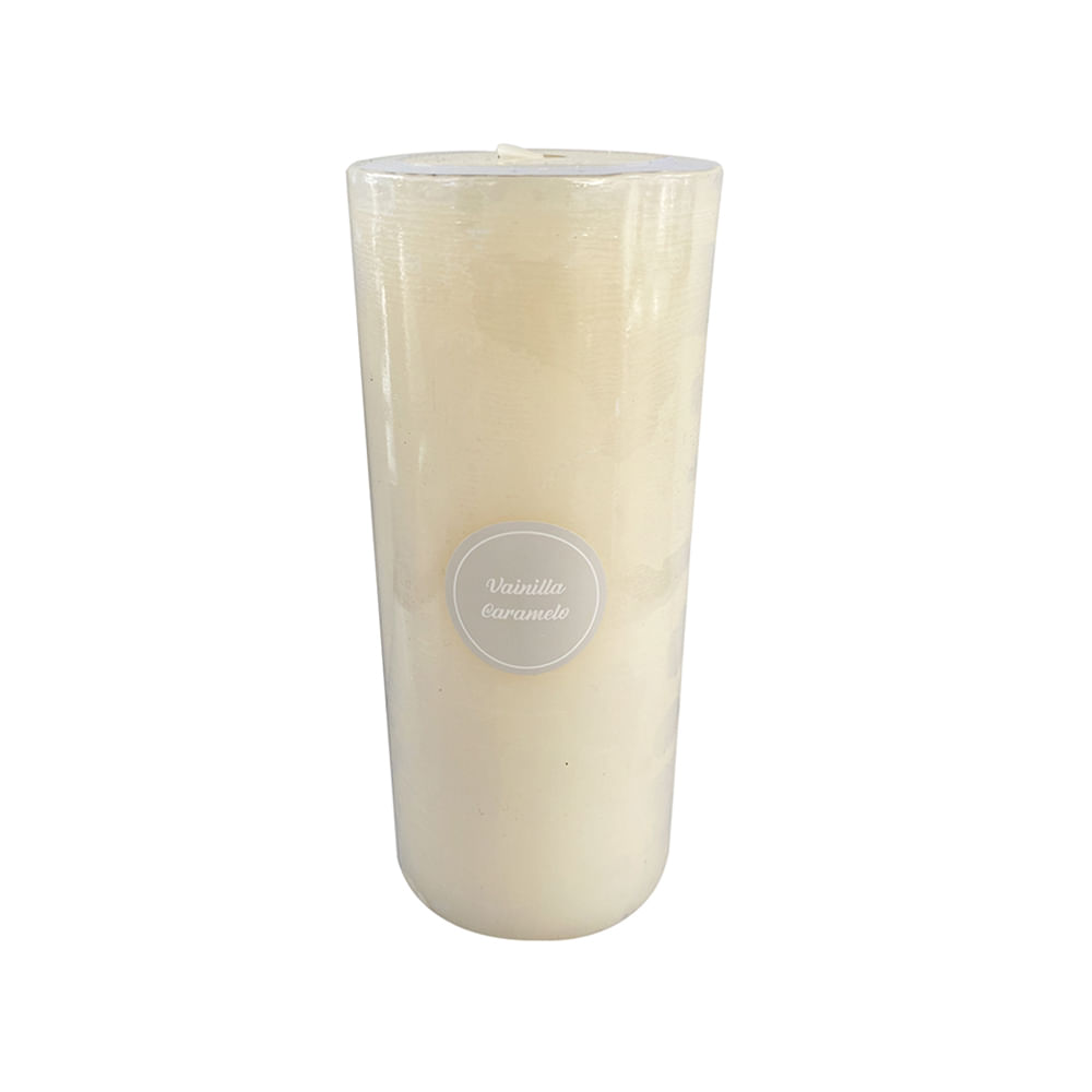 Vela Krea Aromática Pilar 15 cm Vainilla Caramelo Ecru