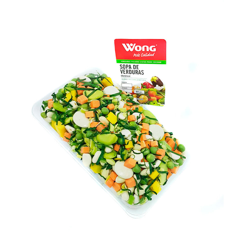 Sopa de Verduras Wong Bandeja 600g
