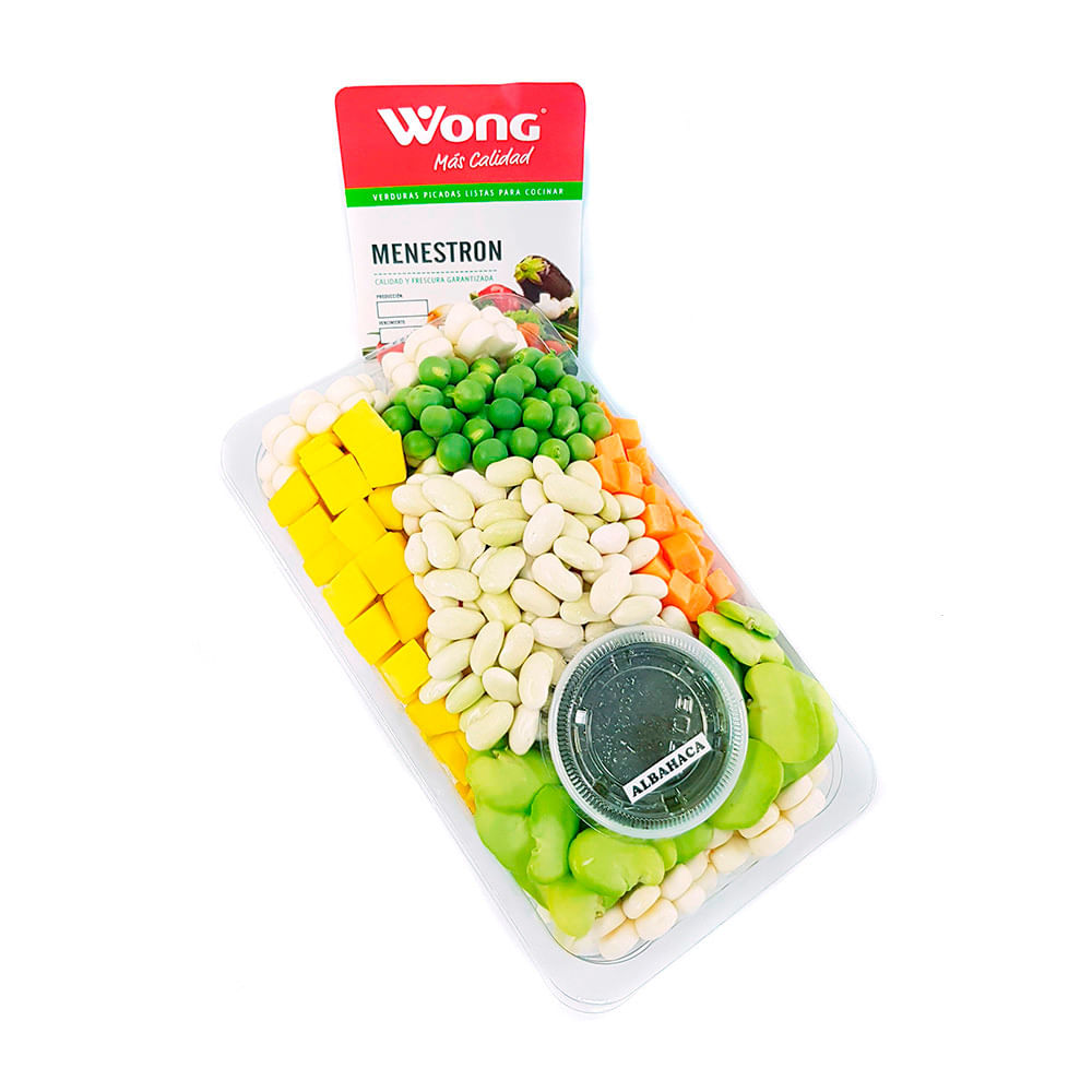 Verduras para Menestrón Wong Bandeja 700gr