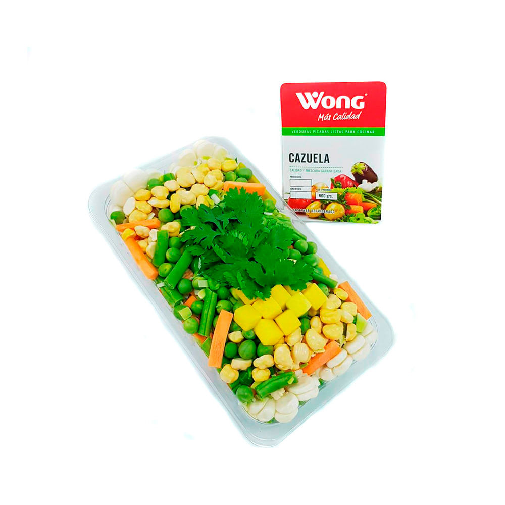 Verduras para Cazuela Wong Bandeja 600g