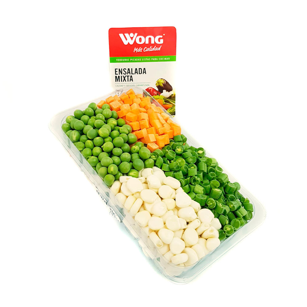 Verduras para Ensalada Mixta Wong Bandeja 600g