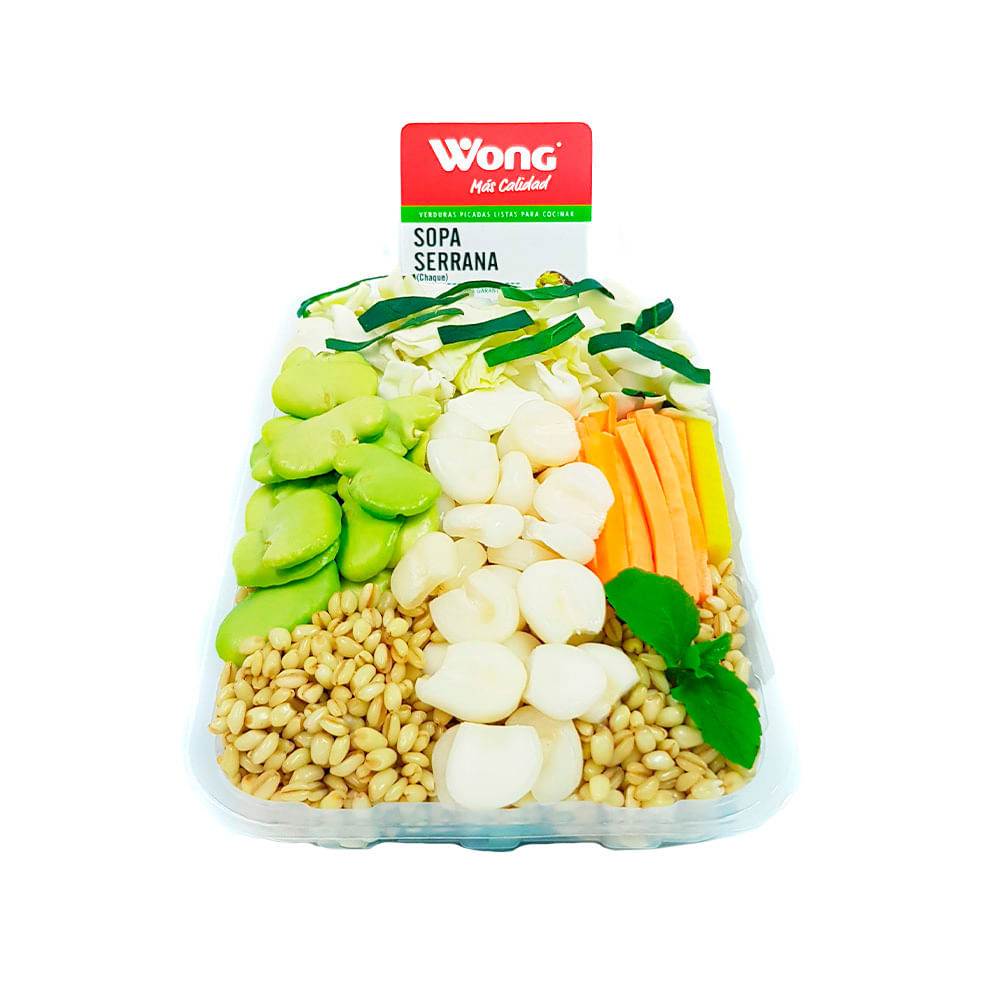 Verduras para Sopa Serrana Wong Bandeja 300g