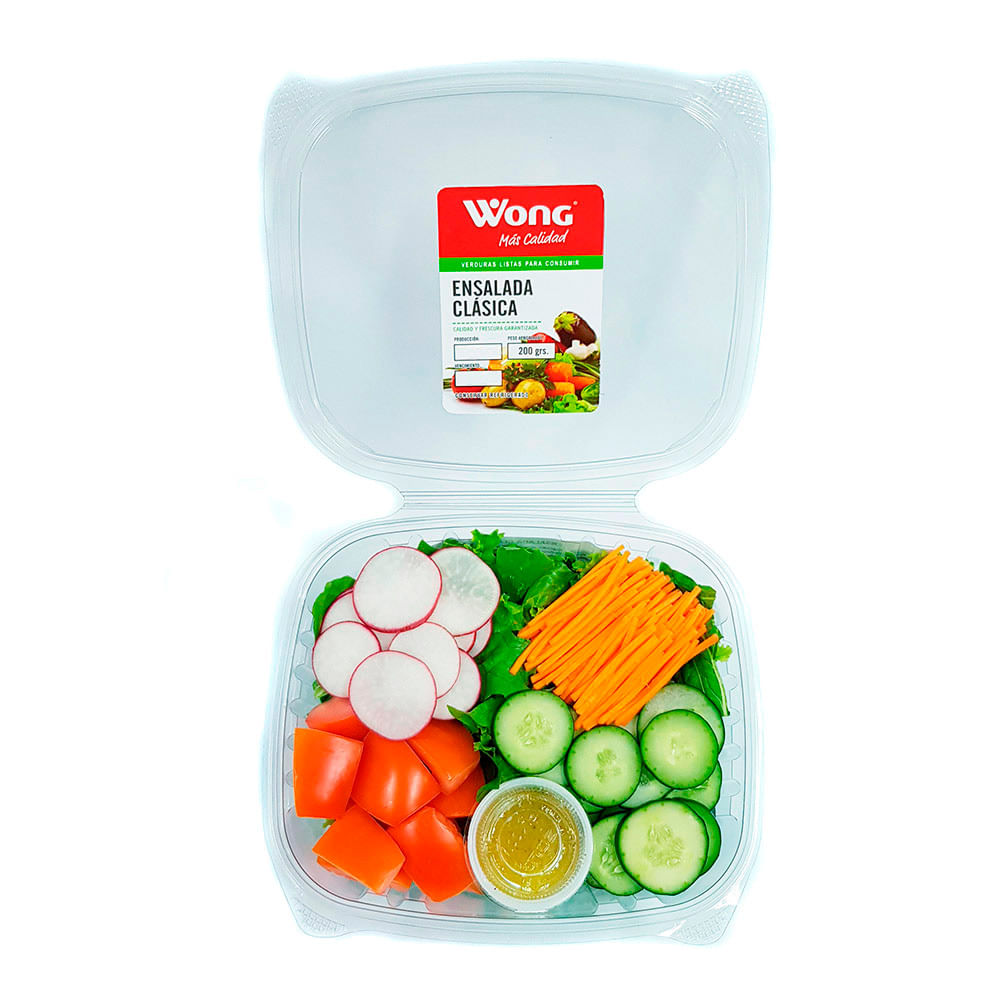 Ensalada Clásica Wong Bandeja 200g