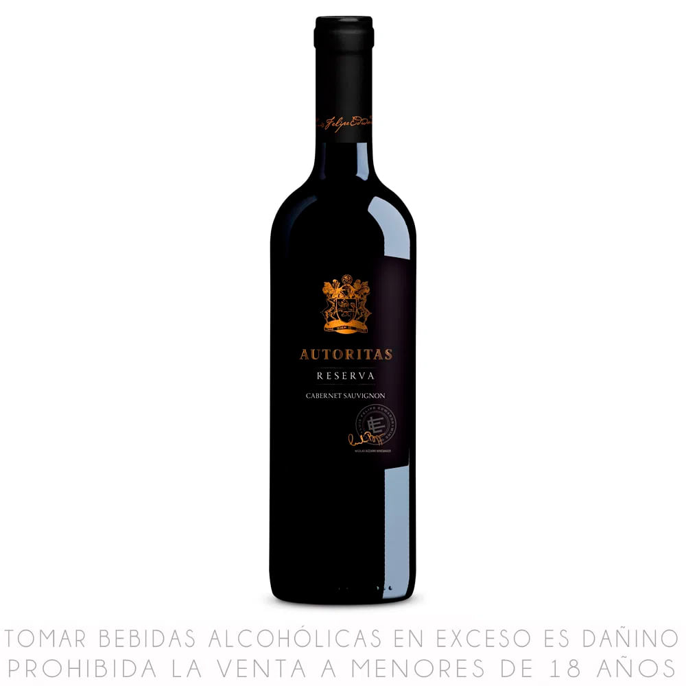 Vino Tinto Cabernet Sauvignon Autoritas Reserva Botella 750ml
