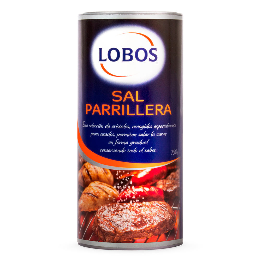 Sal Parrillera Gruesa Lobos Lata 750 g