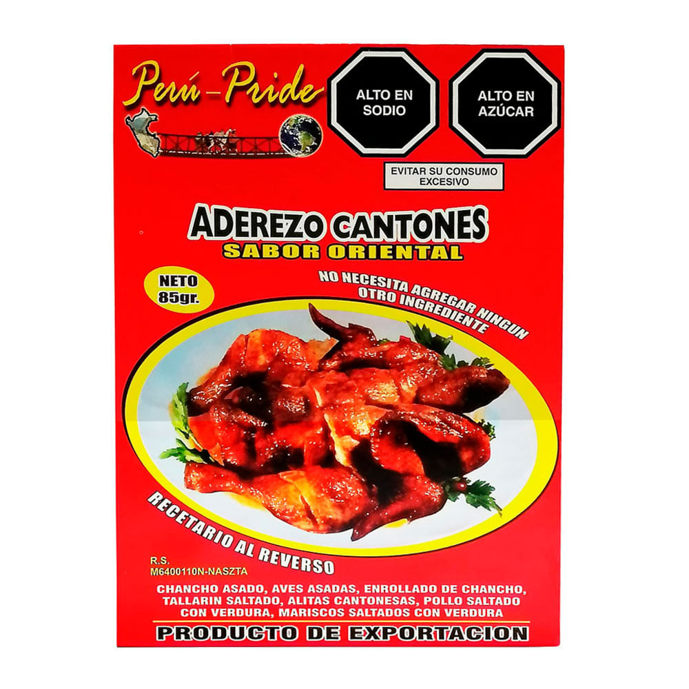 Aderezo Cantones Sabor Oriental Perú Pride Sobre 85 g