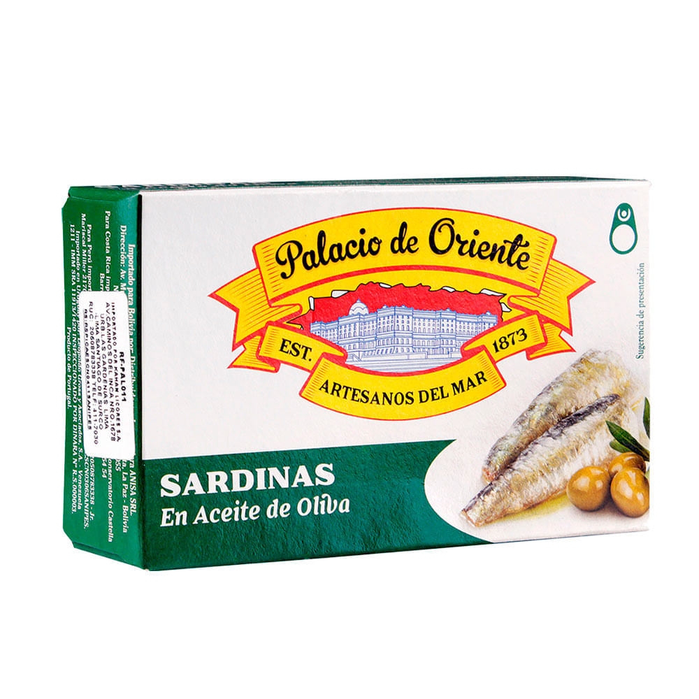 Sardinas en Aceite de Oliva Palacio del Oriente 120g