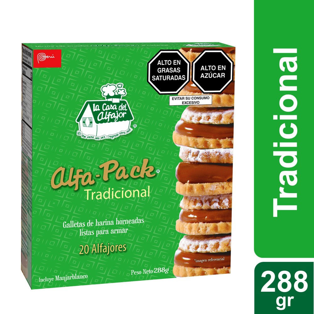 Pack de Alfajores de Harina Casa del Alfajor Caja 260 g