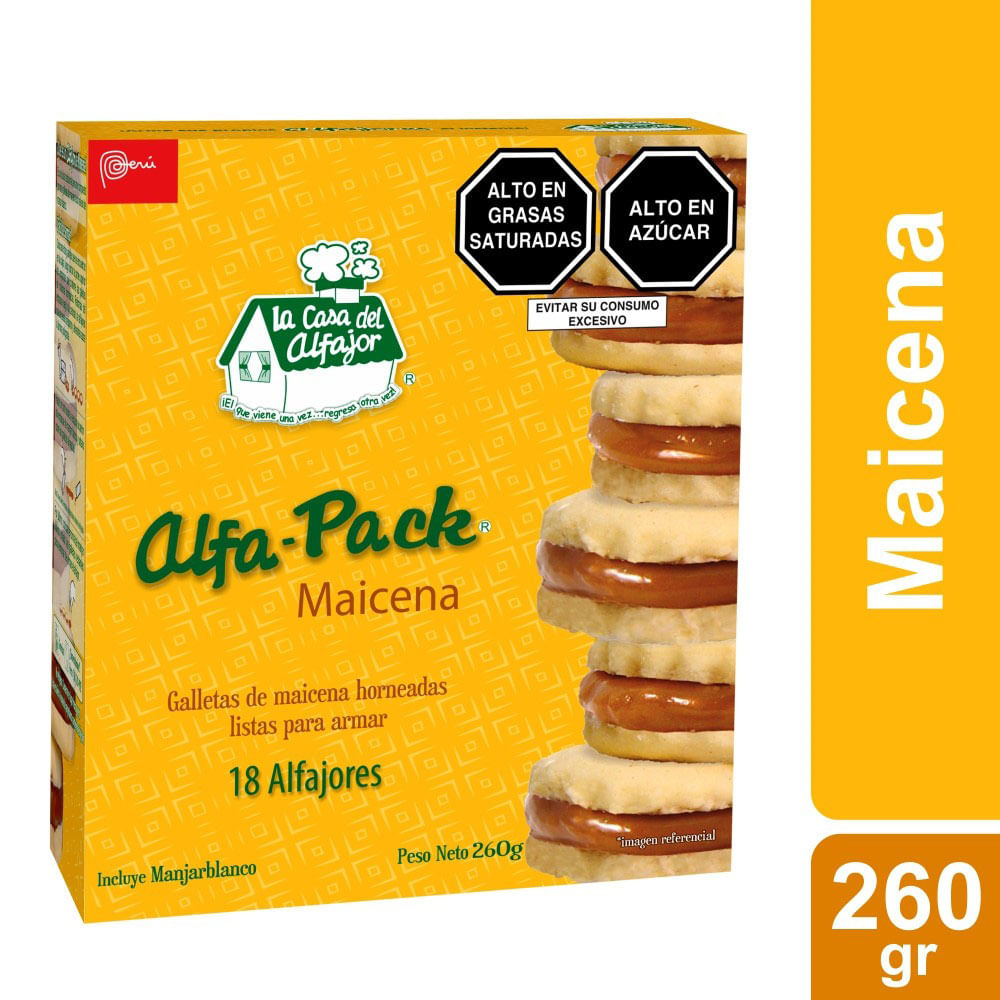 Pack de Alfajores de Maicena Casa del Alfajor Caja 260 g