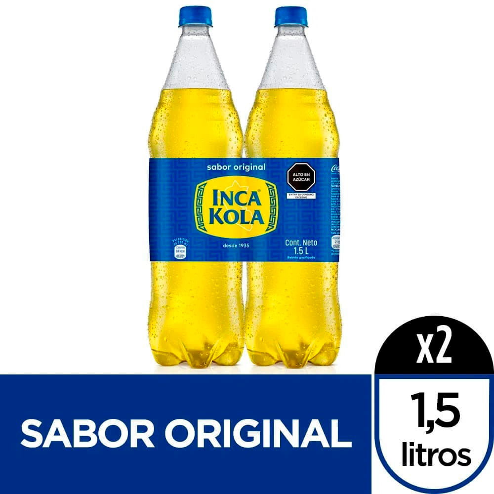 Gaseosa Inca Kola Botella 1.5 Lt Pack de 2 unid