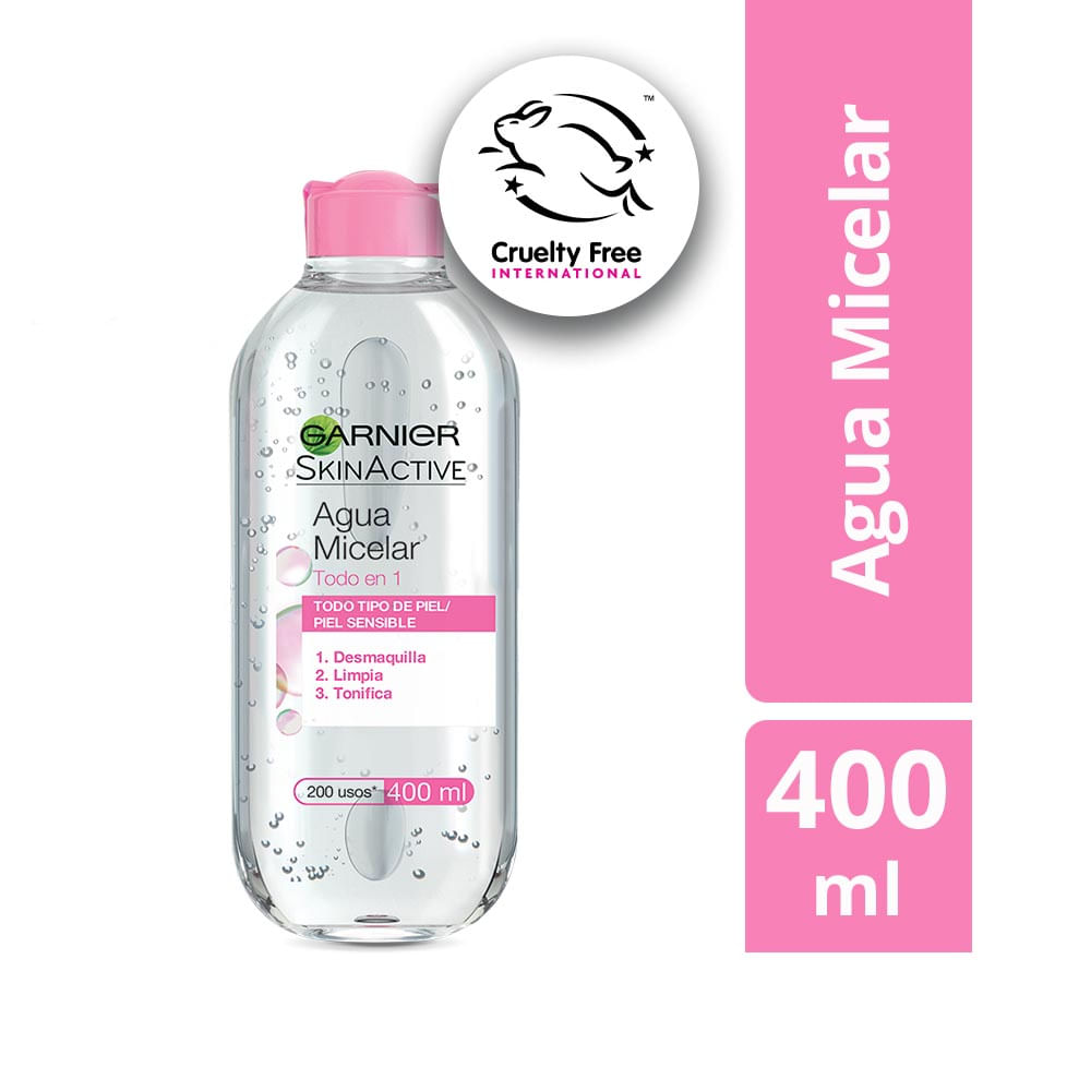 Agua Micelar Garnier SkinActive Todo en 1 400ml