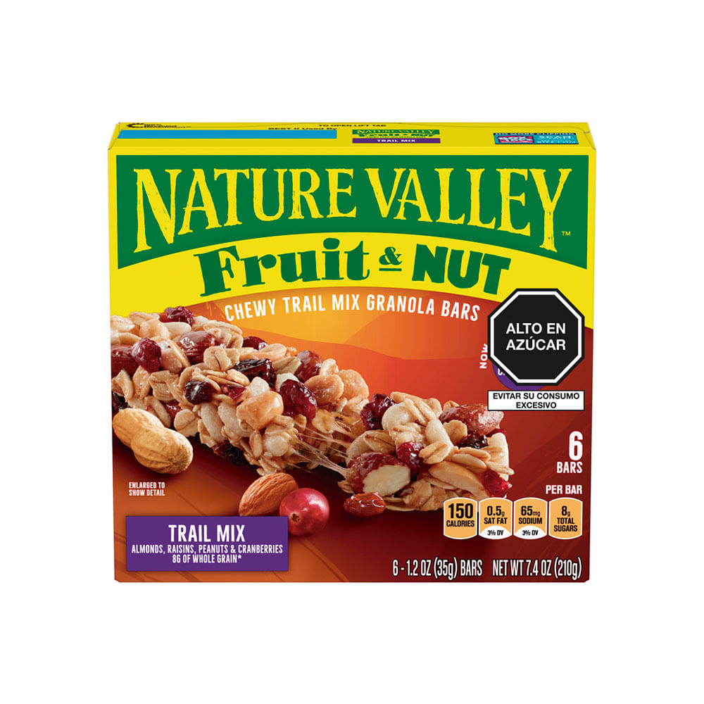 Granola en Barra Nature Valley Trail Mix Fruit & Nut Caja 6 Unid x 210 g