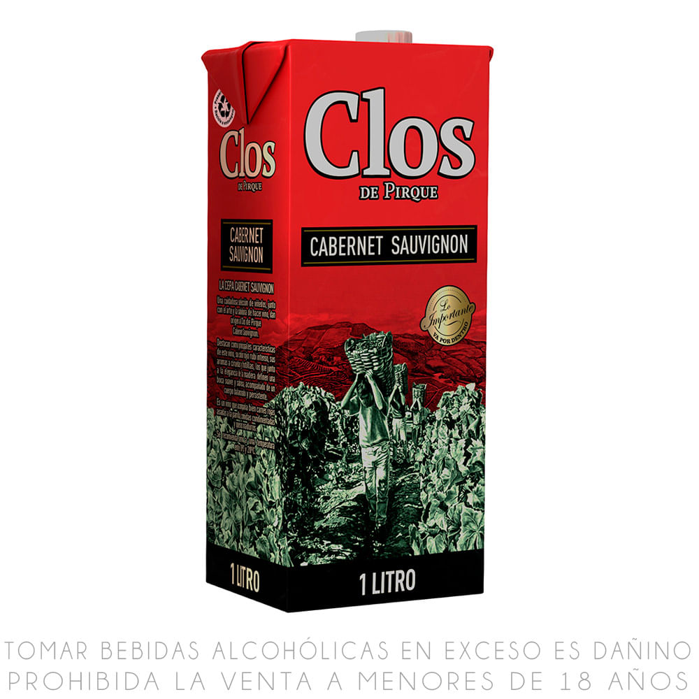 Vino Tinto Clos de Pirque Caja 1L