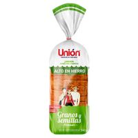 Pan de Molde Unión Granos Integrales Bolsa 540 g