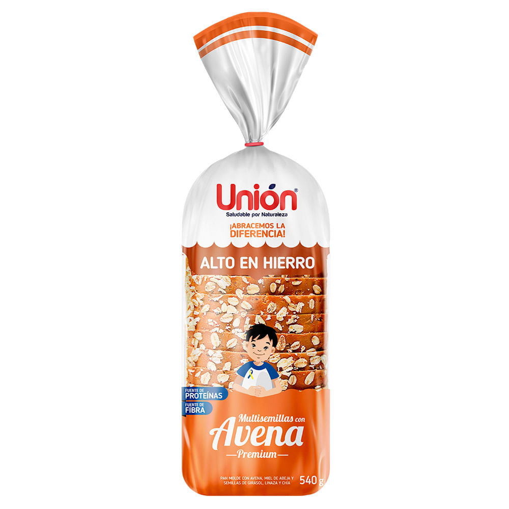 Pan de Molde Unión Multisemillas con Avena 540g