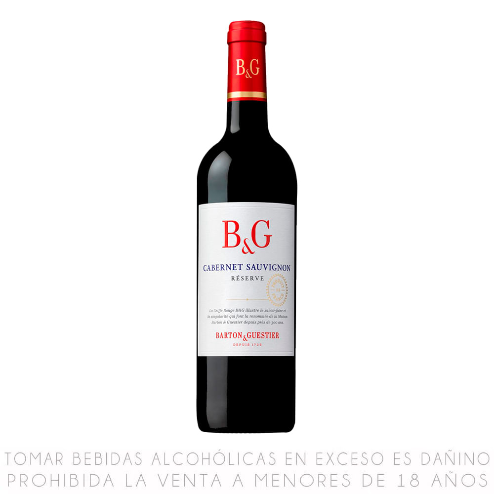 Vino Tinto Cabernet Sauvignon Barton & Guestier Reserva Botella 750ml