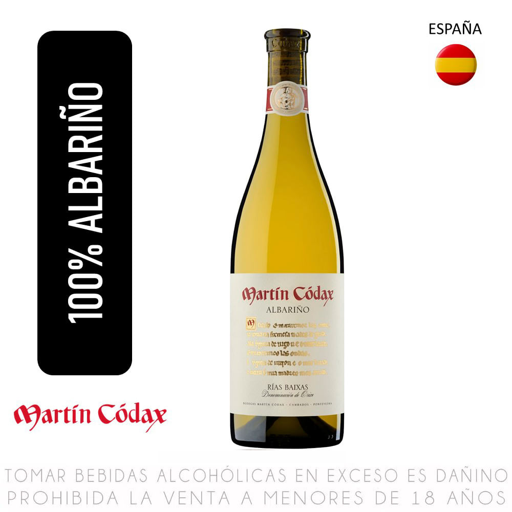 Vino Blanco Albariño Martín Códax Botella 750ml