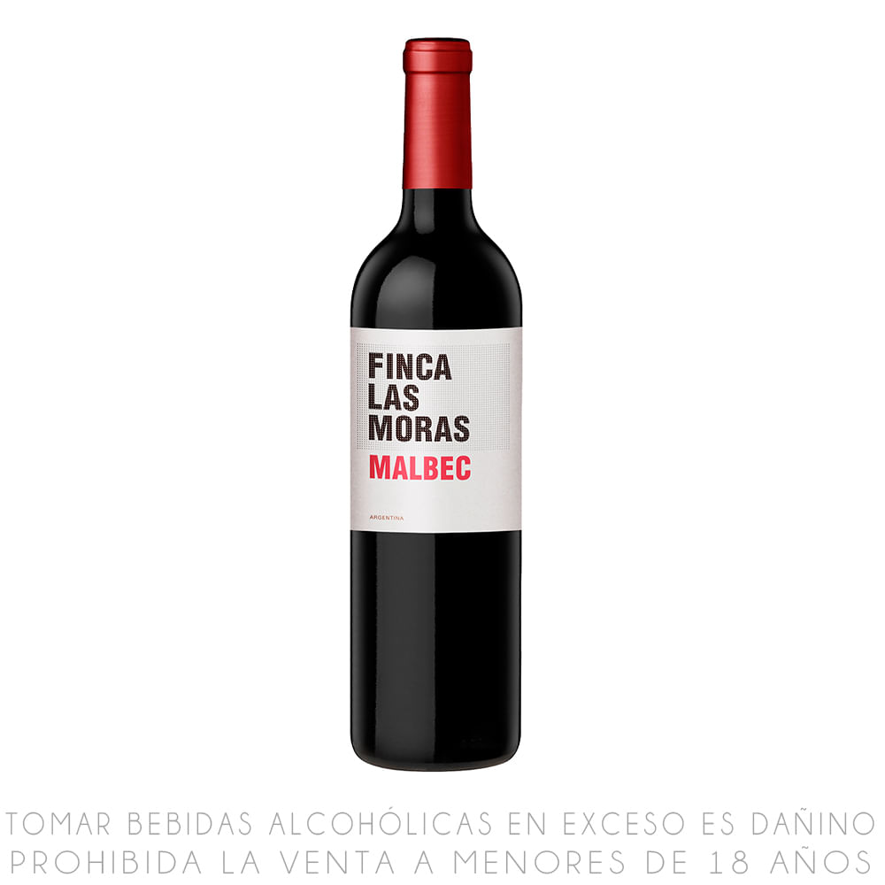 Vino Tinto Malbec Finca Las Moras Botella 750ml