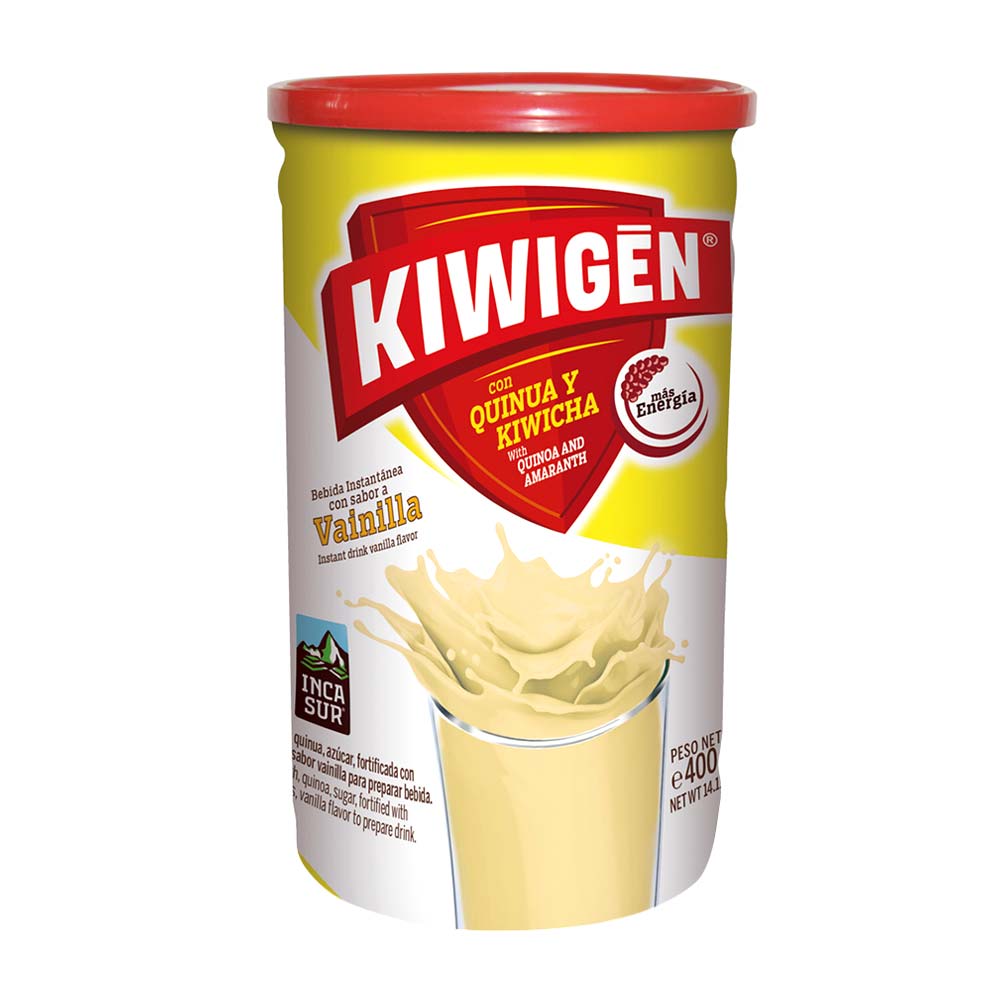 Bebida Instantánea en Polvo Sabor Vainilla Kiwigen Lata 400 gr
