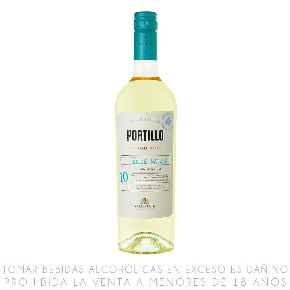 Vino Blanco Sauvignon Blanc Portillo Dulce Natural Botella 750ml